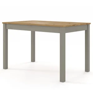 Mesa de Jantar em Madeira Maciça Cinza Lavado