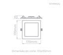Ver imagem 2 de Painel Led Eco Embutir 12w Quadrado Sth9952q - Stella