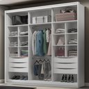 Ver imagem 4 de Guarda-Roupa Casal Imperium 2 Portas 6 Gavetas 100% Mdf Branco - Belmax