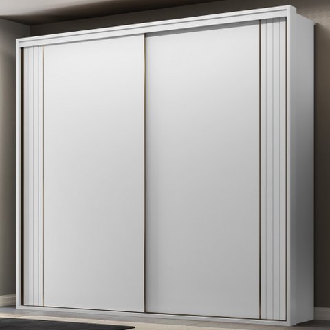 Guarda-Roupa Casal Imperium 2 Portas 6 Gavetas 100% Mdf Branco - Belmax