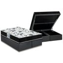 Ver imagem 1 de Cama Box Baú Queen: Colchão Ortopédico Probel D28 / EP ProDormir Advanced Tech1000 + Base CRC Suede