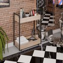 Ver imagem 2 de Carrinho de Apoio Estética Salão Industrial 2 Prateleiras Orla Pret M13 - D'Rossi