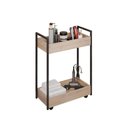 Ver imagem 1 de Carrinho de Apoio Estética Salão Industrial 2 Prateleiras Orla Pret M13 - D'Rossi