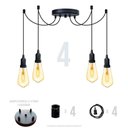 Ver imagem 7 de Lustre Aranha com 4 Pendentes de 2 M + Soquetes