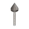 Lima Rotativa Escareador 60° Metal Duro Ø19mm Comp. de Corte 14,5mm Haste 6x50,5mm Kingtools SJ- - 1