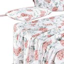 Ver imagem 1 de Jogo de Cama Lençol Queen Sensuale Percale 200 Fios 4 Peças - Hortência - 80% Algodão, 20% Poliéster