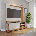 Ver imagem 1 de Estante Home Theater Ambiente Jurerê 1.5 Off White Matte Freijó – Colibri