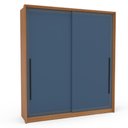 Ver imagem 1 de Guarda Roupa Roupeiro 2 Portas de Correr 2 Gavetas Valência Freijó Azul Politorno Móveis