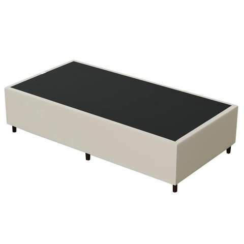 Base para Cama Box Solteiro 88x188cm Hit Z04 Sintético Bege- Mpozenato