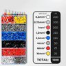 Kit Terminal Ilhós Elétrico Sortido 1250 Peças Cores Variada Manutenção Residencial e Automotiva - 3
