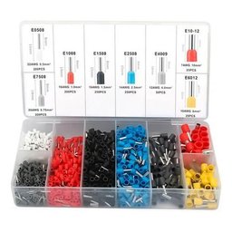 Kit Terminal Ilhós Elétrico Sortido 1250 Peças Cores Variada Manutenção Residencial e Automotiva - 6