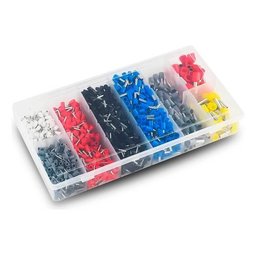 Kit Terminal Ilhós Elétrico Sortido 1250 Peças Cores Variada Manutenção Residencial e Automotiva - 5