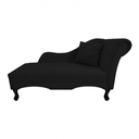 Ver imagem 1 de Recamier Divã Sofá Olivia Psicologia Consultório Suede Preto - LM DECOR
