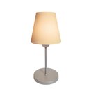 Ver imagem 1 de Abajur Cabeceira para Quarto Cone Vivare Md-2005 Cúpula em Tecido Cone - Bivolt - Cinza / Algodão Cr