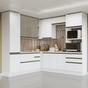 Ver imagem 1 de Cozinha Planejada Completa Maxxi 229x248cm 10 peças CJ43014-128 Kappesberg - Branco