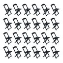 Ver imagem 4 de Kit 6 Jogos De Mesa Com 4 Cadeiras De Madeira Dobravel 120X70 - Preto - Preto