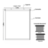 Persiana Rolo Double Vision Zebra 1,80l X 1,60a Preto - 2