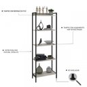 Ver imagem 4 de Estante de Livros Industrial Aço 180CMX187CM Kit 3 Estantes 5 Prateleiras Active Yescasa