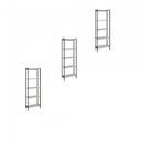Ver imagem 2 de Estante de Livros Industrial Aço 180CMX187CM Kit 3 Estantes 5 Prateleiras Active Yescasa