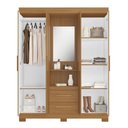 Ver imagem 2 de Guarda-roupa Casal Tijucas 4 Portas 2 Gavetas com Espelho Freijó Trend - Pnr Móveis