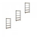 Ver imagem 2 de Estante de Livros Industrial Aço 240CMX187CM Kit 3 Estantes 5 Prateleiras Active Yescasa Marrom/Carvalho