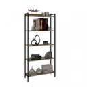 Ver imagem 7 de Estante de Livros Industrial Aço 240CMX187CM Kit 3 Estantes 5 Prateleiras Active Yescasa Marrom/Carvalho