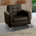Ver imagem 1 de Poltrona Decorativa Thainá Corano Marrom F 289 - Matrix