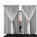 Ver imagem 1 de Cortina para Varão em Tecido Blackout Bia 6,70 X 2,50 Branco