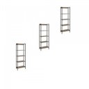 Ver imagem 2 de Estante de Livros Industrial Aço 180CMX187CM Kit 3 Estantes 5 Prateleiras Active Yescasa Marrom/Carvalho