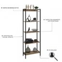 Ver mais imagens de Kit 3 Estantes para Livros Industrial Aço 5 Prateleiras 187cmx180cm Active Yescasa