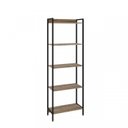 Ver imagem 7 de Estante de Livros Industrial Aço 180CMX187CM Kit 3 Estantes 5 Prateleiras Active Yescasa Marrom/Carvalho