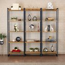 Ver imagem 1 de Estante de Livros Industrial Aço 180CMX187CM Kit 3 Estantes 5 Prateleiras Active Yescasa Marrom/Carvalho