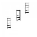 Ver imagem 2 de Estante de Livros Industrial Aço 180CMX187CM Kit 3 Estantes 5 Prateleiras Active Yescasa Preto/Ônix