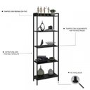 Ver imagem 5 de Kit 3 Estantes para Livros Industrial Aço 5 Prateleiras 187cmx180cm Active Yescasa