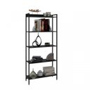 Ver mais imagens de Estante de Livros Industrial Aço 240CMX187CM Kit 3 Estantes 5 Prateleiras Active Yescasa Preto/Ônix