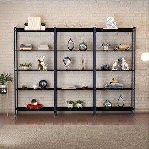 Kit 3 Estantes para Livros Industrial Aço 5 Prateleiras 187cmx240cm Active Yescasa