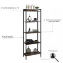 Ver imagem 5 de Kit 3 Estantes para Livros Industrial Aço 5 Prateleiras 187cmx180cm Active Yescasa