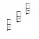 Ver imagem 2 de Estante de Livros Industrial Aço 180CMX187CM Kit 3 Estantes 5 Prateleiras Active Yescasa Marrom/Nogal