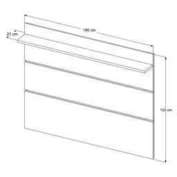 Rack com Painel para TV até 72 Polegadas Pés em Madeira Maciça Vivare - 3