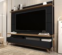 Ver imagem 1 de Rack com Painel para TV até 72 Polegadas MDF 180cmx195cm Pés em Madeira Maciça Vivare