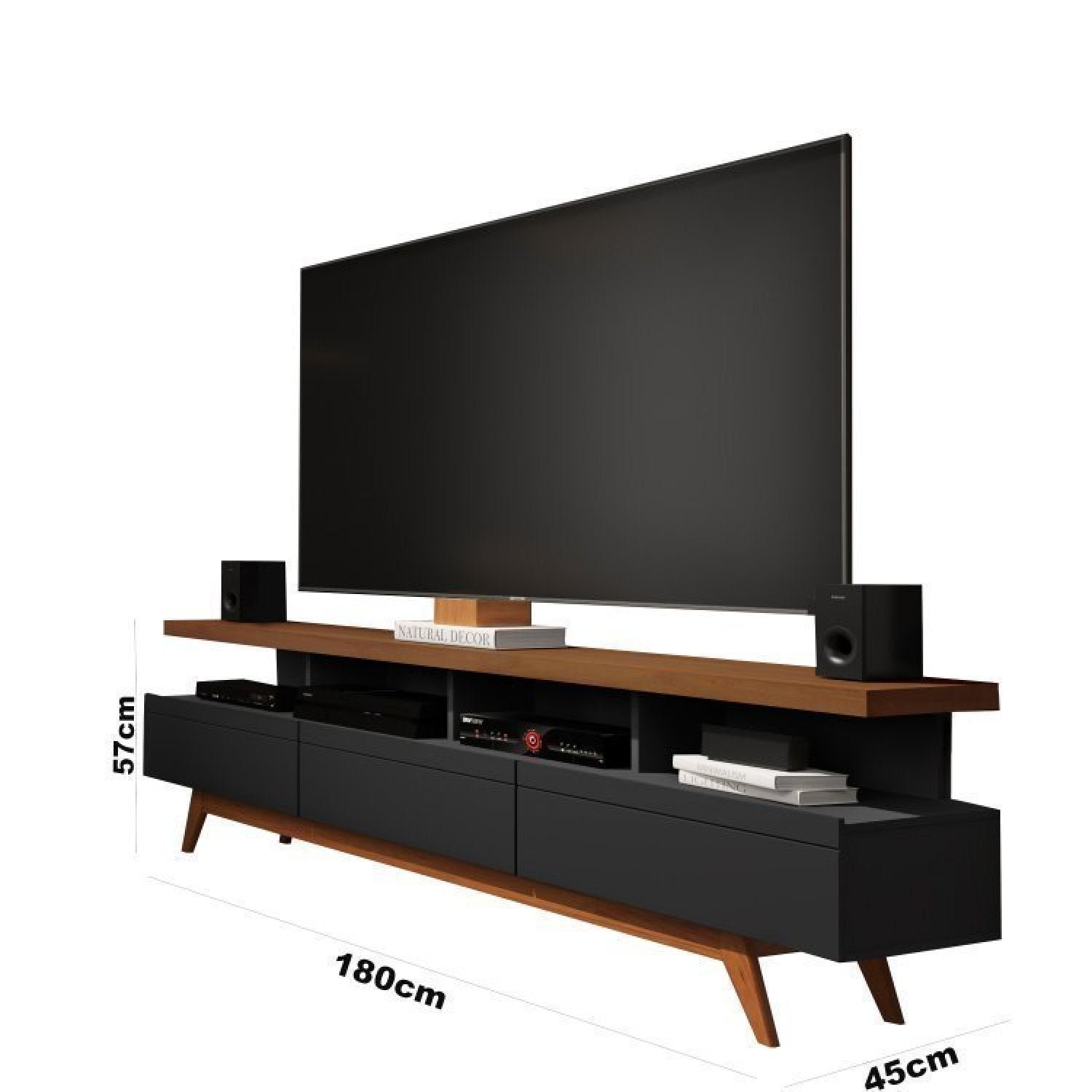 Rack com painel para TV até 72 Polegadas Vivare Wood Móveis Germai Móveis Germai - 5