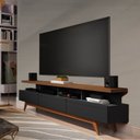 Ver imagem 4 de Rack com Painel para TV até 72 Polegadas MDF 180cmx195cm Pés em Madeira Maciça Vivare