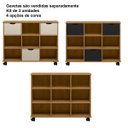 Ver imagem 5 de Nicho Organizador Com Rodízios 6 Nichos Encanto Feliz -Freijo Toq - ÉdeCasaMóveis