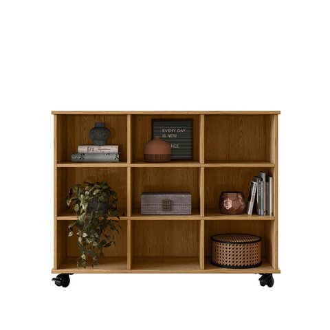 Nicho Organizador Com Rodízios 6 Nichos Encanto Feliz -Freijo Toq - ÉdeCasaMóveis                                                              