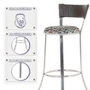 Ver imagem 4 de Conjunto com 2 Banquetas em Alumínio, Fibra Sintética e Tecido Impermeável Tc Zanutto Tabaco