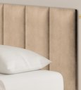 Ver imagem 6 de Cabeceira Veludo Bege Modular 60x20 P/ Cama King 10 Peças