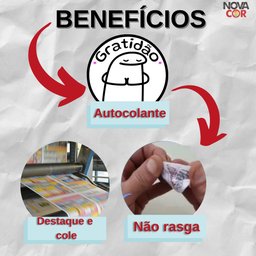 Adesivo Gratidão Flork Embalagem 3cm Redondo 200 Und - 5