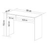 Mesa Escrivaninha 101cm 2 Gavetas Trinity A06 - Mpozenato - 4