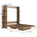 Ver imagem 5 de Cama de Casal Articulável Vertical com Estantes Laterais Mel Mdp Vancouver Art In Móveis