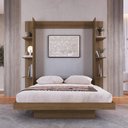 Ver imagem 1 de Cama de Casal Articulável Vertical com Estantes Laterais Mel Mdp Vancouver Art In Móveis